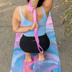 Practice with confidence on yogat’s eco-friendly yoga mat—PVC and phthalate-free, with an extra-grip microfiber surface ideal for hot yoga. Lightweight, travel-ready, and designed in Australia with artistic flair.
