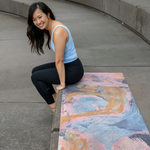 Practice with confidence on yogat’s eco-friendly yoga mat—PVC and phthalate-free, with an extra-grip microfiber surface ideal for hot yoga. Lightweight, travel-ready, and designed in Australia with artistic flair.
