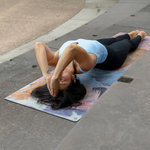 Practice with confidence on yogat’s eco-friendly yoga mat—PVC and phthalate-free, with an extra-grip microfiber surface ideal for hot yoga. Lightweight, travel-ready, and designed in Australia with artistic flair.

