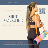 Custom 15% Off Digital Gift Card – Yoga Retreat & Wellness Event Discount
