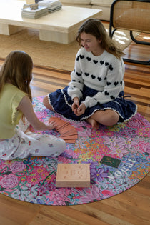 yogat round yoga mat for meditation – eco-friendly, non-slip, and artist-designed for mindful movement and spacious flow