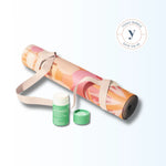 yogat Yoga Mat Bundle including an eco-friendly yoga mat, natural Wohoo deodorant, and durable yoga strap for sustainable wellness and mindful movemen